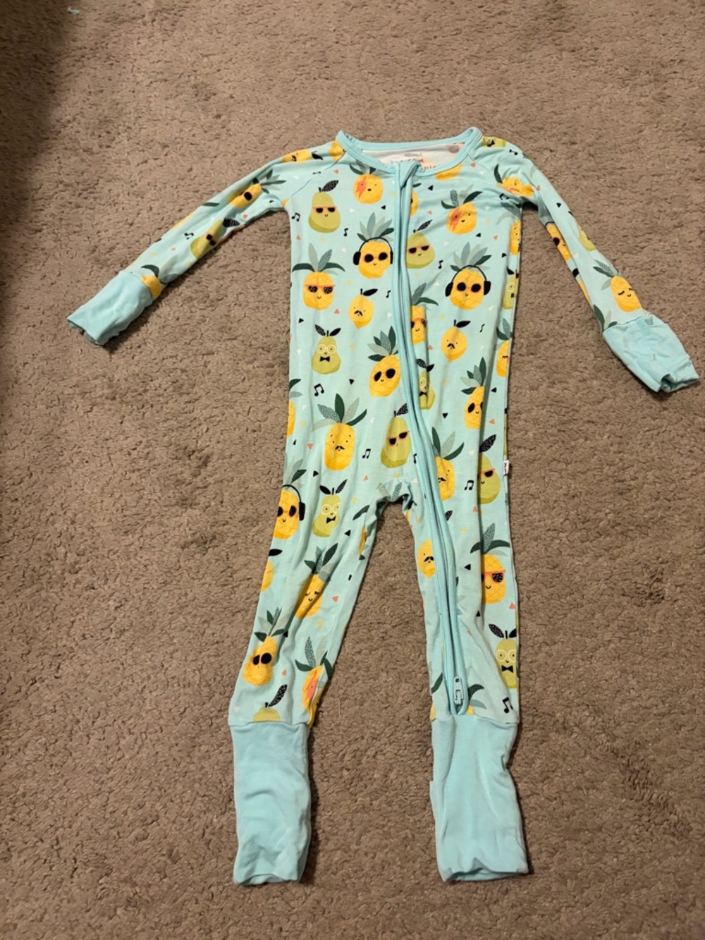 Little Sleepies Pineapple Print One-Piece Footie